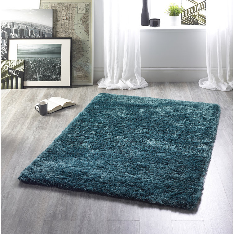 17 Stories Halterman Tufted Teal Rug & Reviews Wayfair.ie